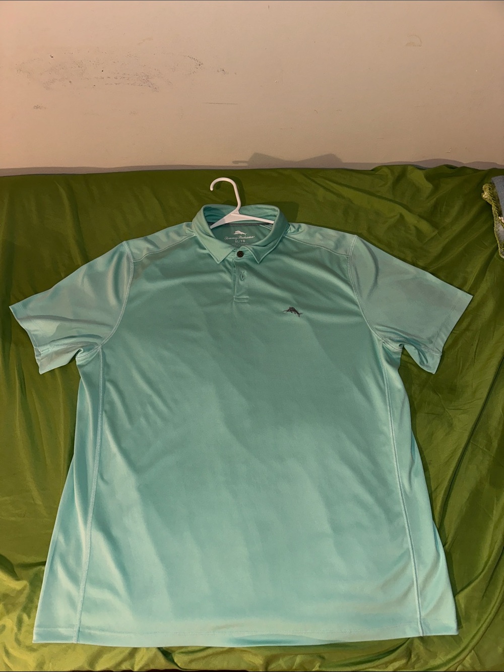 NWOT Tommy Bahama Light Mint Dry Fit Breathable Golf Polo.
